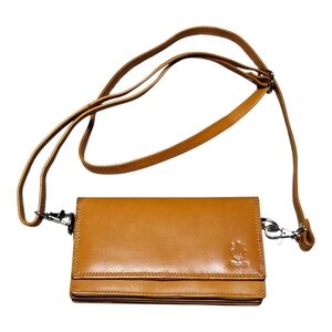 NWOT Verra Pelle Italian Leather Crossbody Bag In Mustard